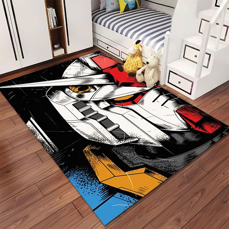 Robot-Themed Sci-Fi Print Carpet suitable as a non-slip mat for the living room or bedroom sofa