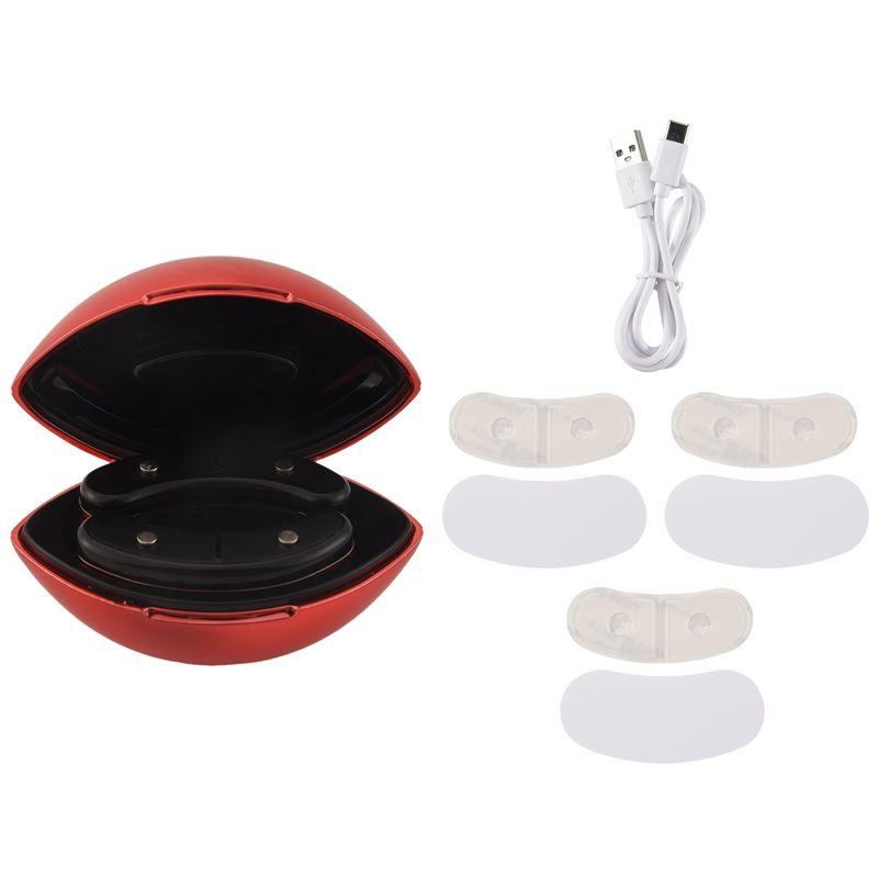 AEE4-Mini Eye Beauty Device EMS Micro-Current Eye Massager Anti Aging Dark Circle Wrinkle Removal Heating Therapy красный