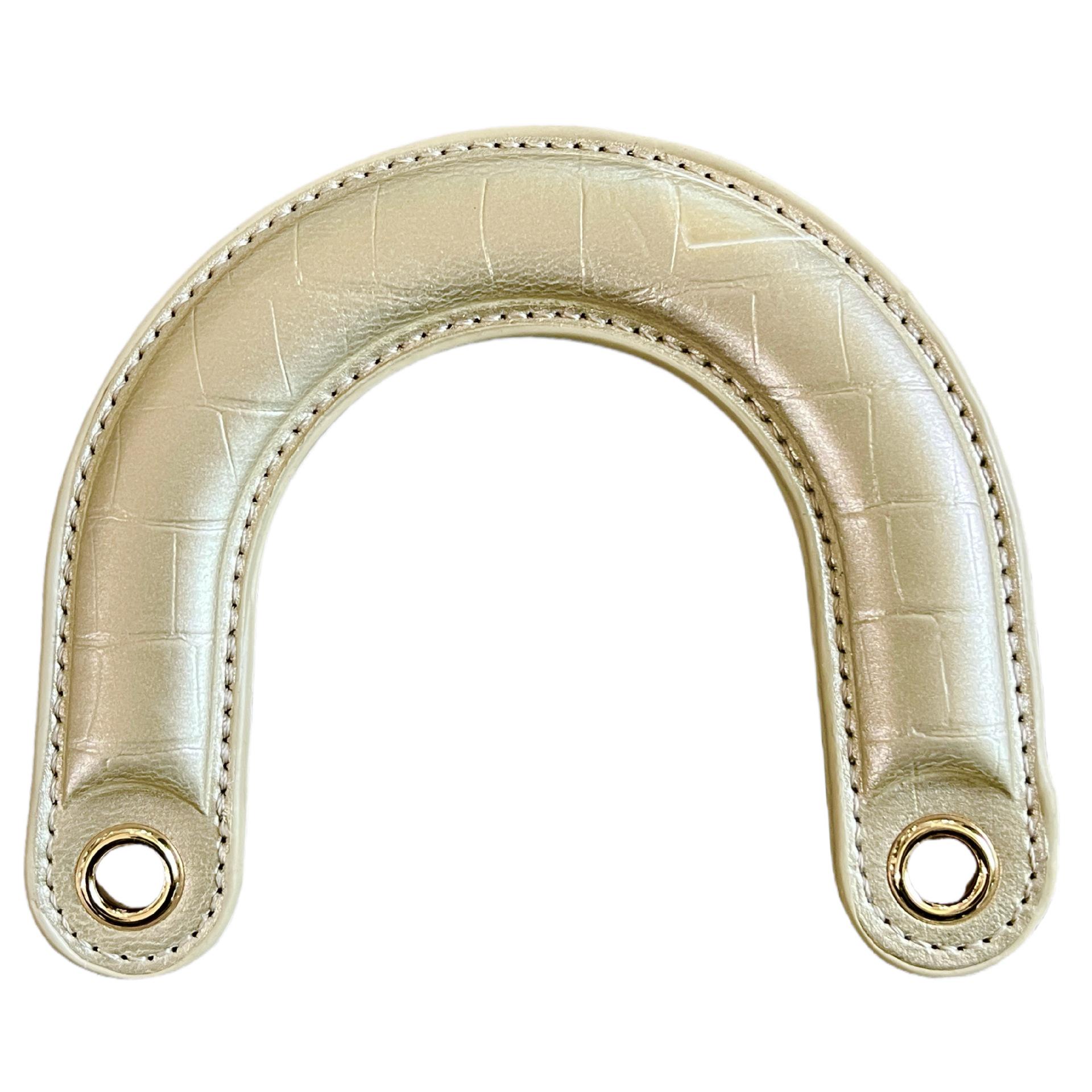 

Curved PU Bag Strap Handle - Replaceable Handheld Bag Accessory золотий