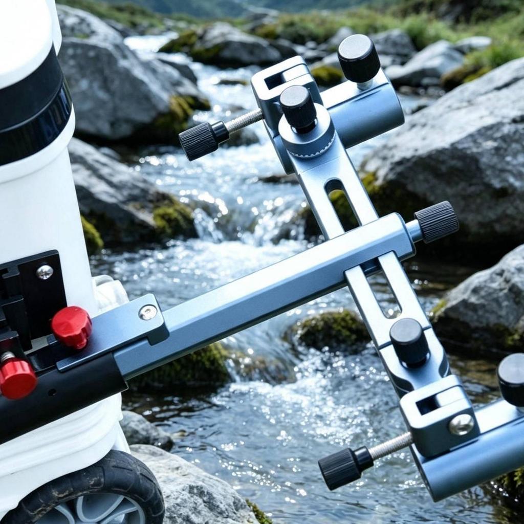 360-Degree Rotating Pole Holder Stainless Steel Two-Rod Fishing Rod
