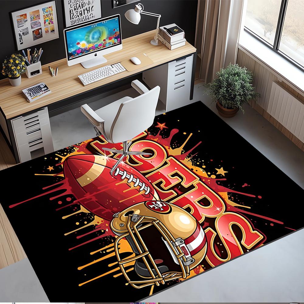San Francisco 49ers Printed Carpet, Rug for Office Chair Living Room Bedroom Kitchen Room Decor Gifts.
