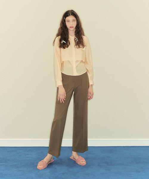 DEAR. K Giada D-Ring Straight Fit Slacks Swslni0400