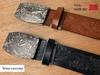WING LEATHER Tochigi Leather Belt for Men, Genuine Leather, Casual, Made In Japan, Cowhide, Domestic, Stylish, Embossed, 40mm, L Size, Black