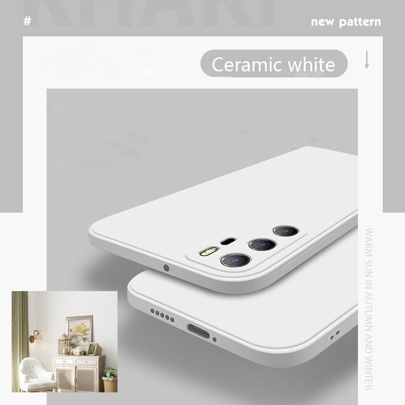 Liquid Silicone Soft Phone Case For Huawei P50 P40 P30 P20 Mate 40 20 30 Pro Honor 20 Nova 8 7 Shockproof Cover