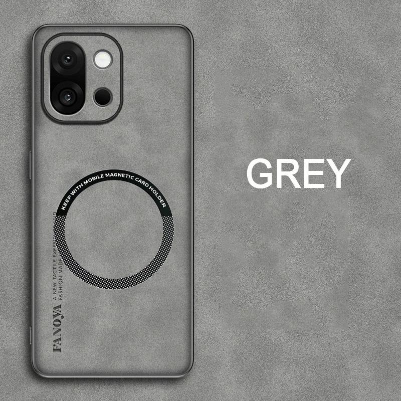 Business Sheep Skin Leather Case For OnePlus 15 13 13T 12T 13 ACE 5 Magnetic Wireless Charge Shockproof Anti-Fingerprint Cover