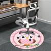 1pc Pink Owl Chair Carpet for Office, Non-slip, Soft and Durable Leisure Rug, Perfect for Office, Living Room yy251103110
