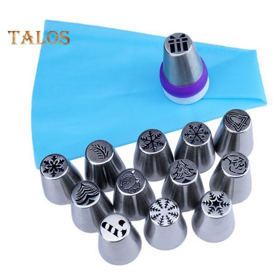 Buy 15Pcs/Set Stainless Steel Piping Tip Christmas Series