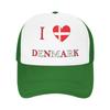 Summer Sun Hats I Love Denmark  Baseball Cap  Trendy Hip Hop Hats Summer Unisex Adult Outdoor Sports Snapback Cap