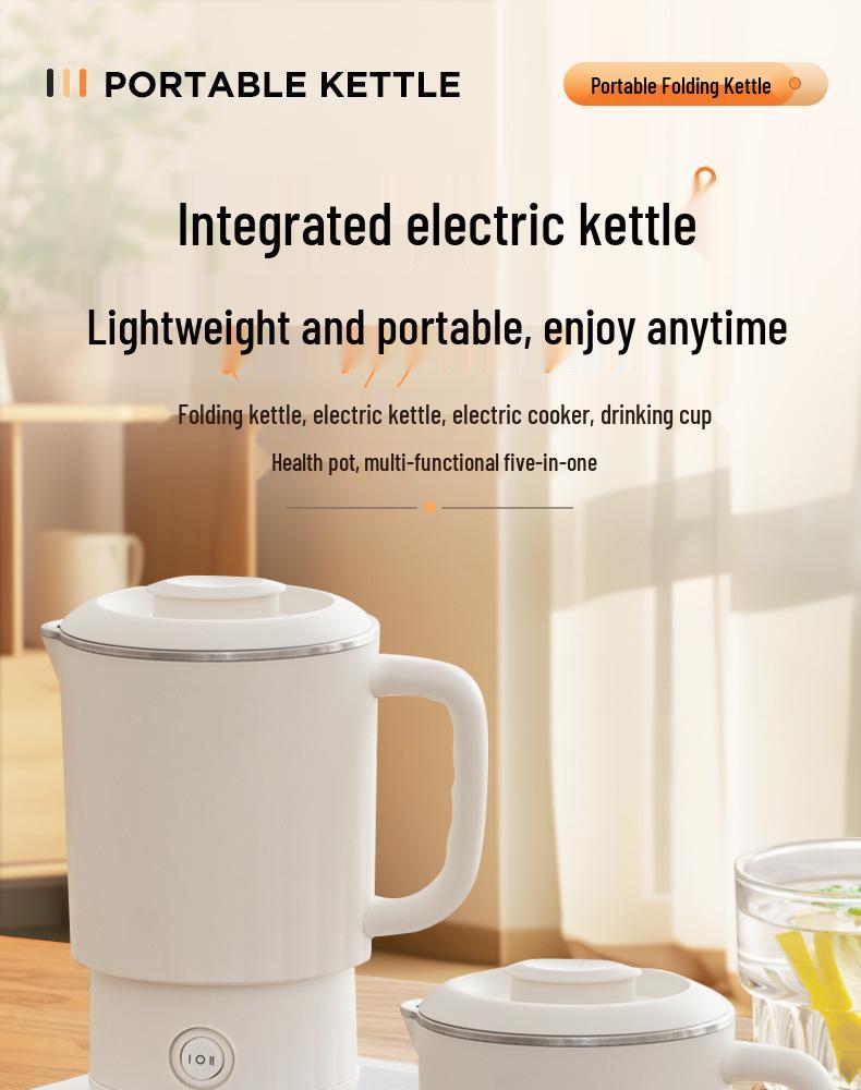 Portable Folding Electric Kettle: Compact 304 Stainless Steel Water Heater for Travel