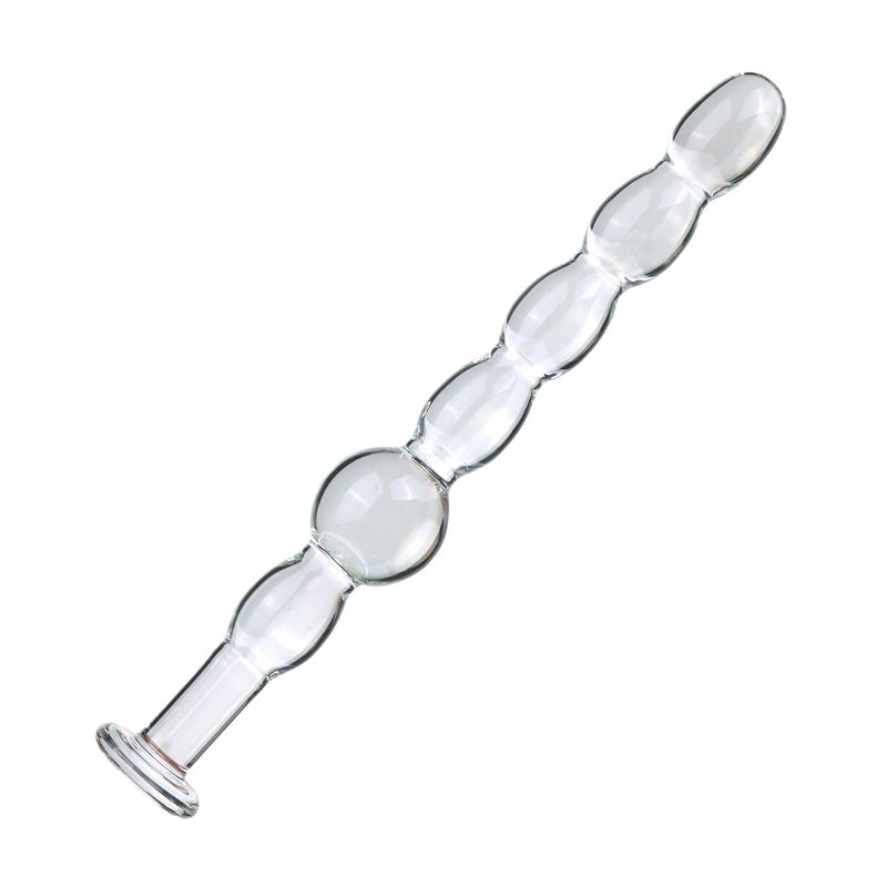 Glassy Anal Vahppy Toys Sex Plug Masturbator For Women Small Beading 232cm Gay Girl Sex Massage Adult Products