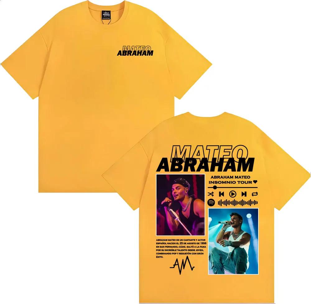 Rapper Abraham Mateo Insomnio Tour Graphic T Shirts Men Women Fashion Hip Hop Streetwear T Shirt Cotton Casual Oversized T-shirt