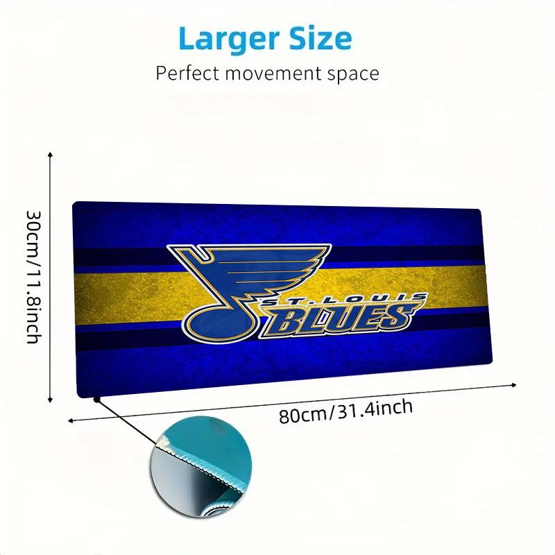 St. Louis Blues Color Mouse Pad Large Gaming Table Cushion Non-slip Laptop Tablet Big Mousepad XXL Mat Mini PC Playmat With Lock Edge