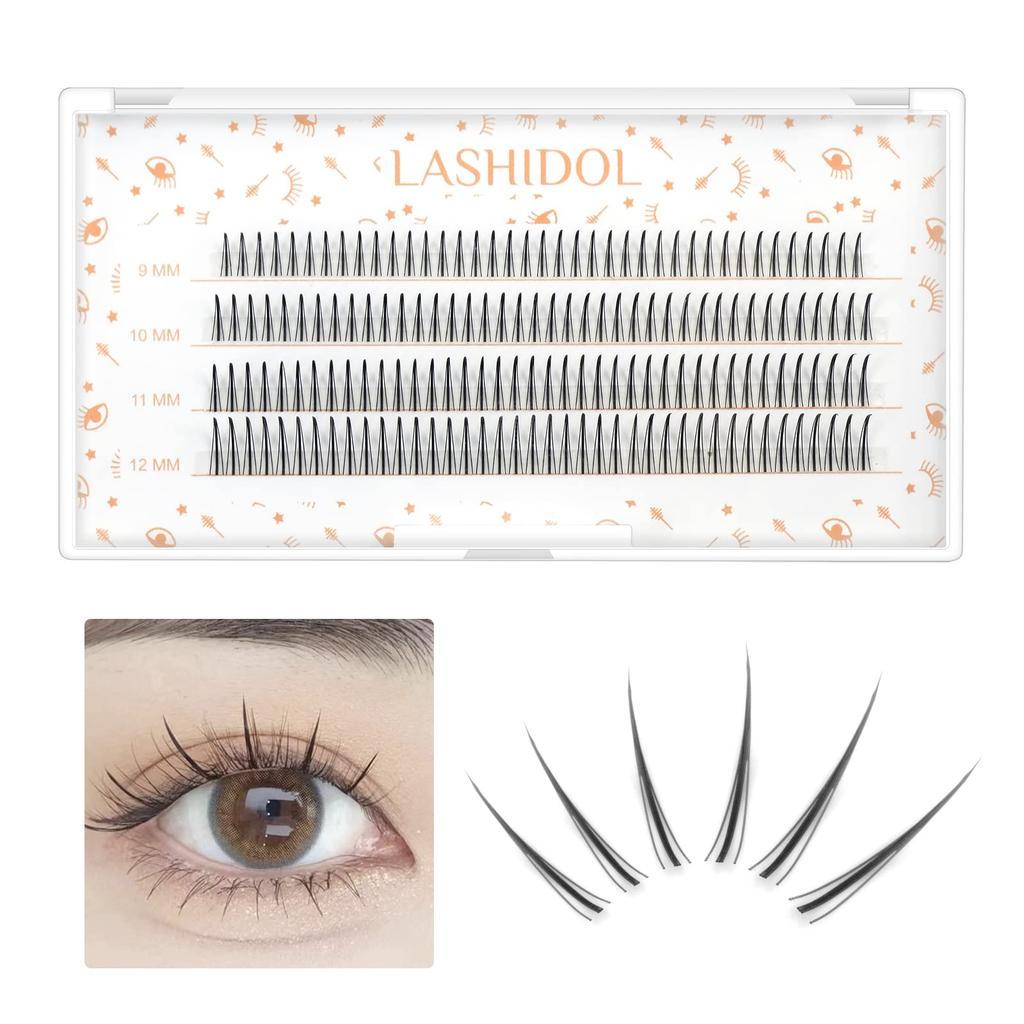 LASHIDOL Partial False Eyelash Easy To A False Eyelash Eyelashes, Extensions, Self-Application, Natural, Popular, DIY, Apply, 9-12mm (Orchid) (Type