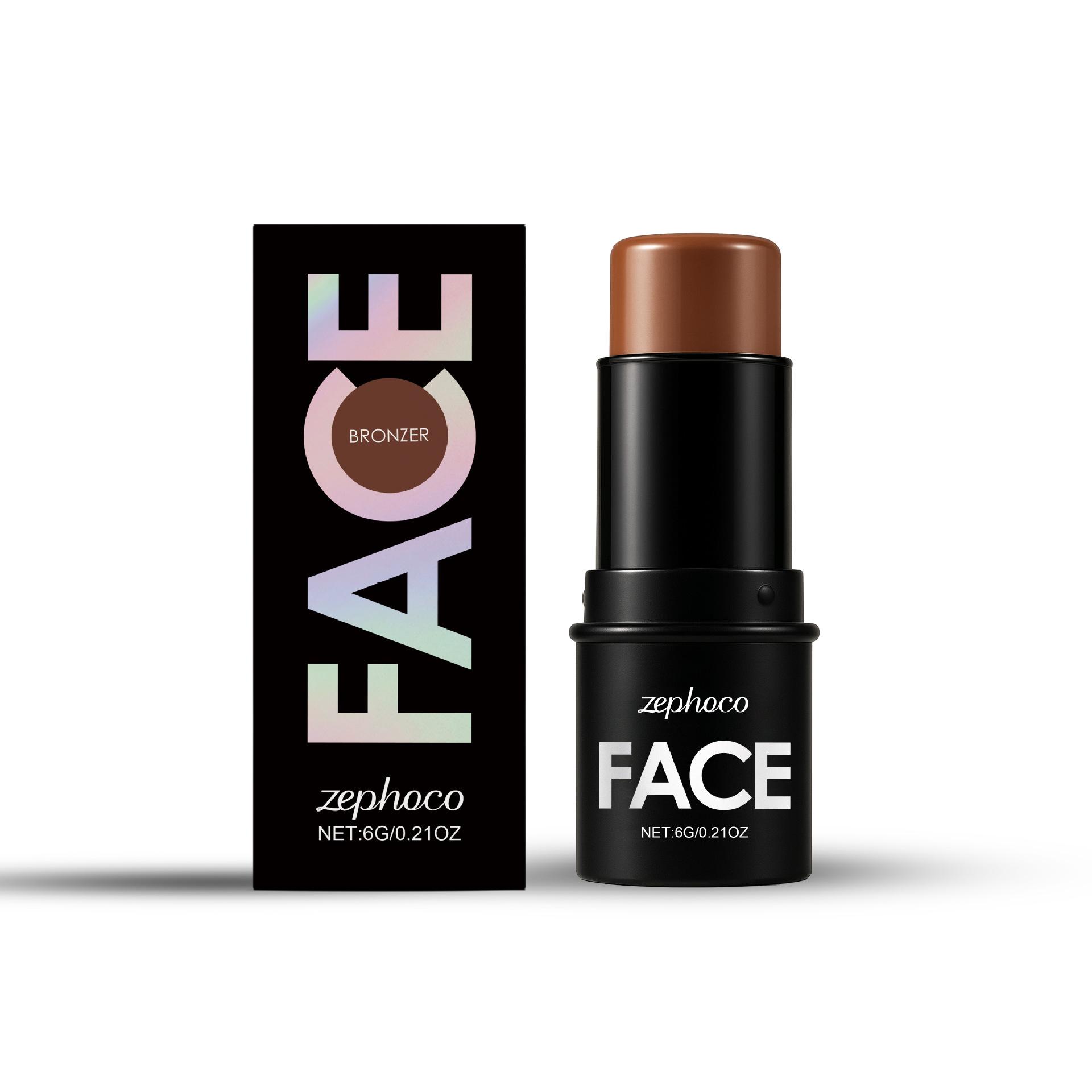 Zephoco 3D контур-стик цвета какао: Стойкая, натуральная, гладкая косметика для скульптурирования лица.