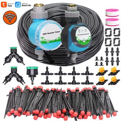 5-50m Tuya Intelligent Garden Watering System Automatic Wifi Compatible Timer Adjustable 13cm Dripper Irrigation for Pots Plant