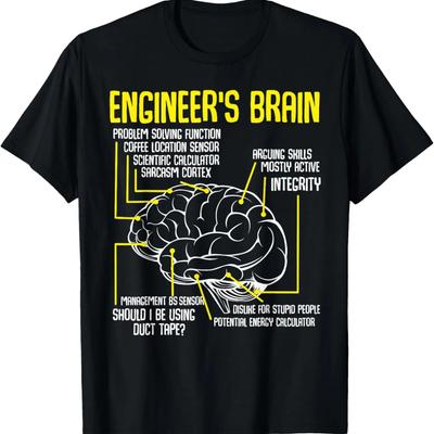 Ingenieur Gehirn Ingenieurwesen Ingenieurwesen T-Shirt