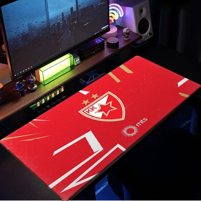 FK Crvena zvezda mouse pad, rubber base, esports desk mat, mouse pad for gamers and office use, gaming desk , easy to clean mat