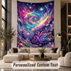 Space Cosmic (72) Theme Personalized Tapestry Custom Name Text Wall Hanging Tapestry Home Background Decoration