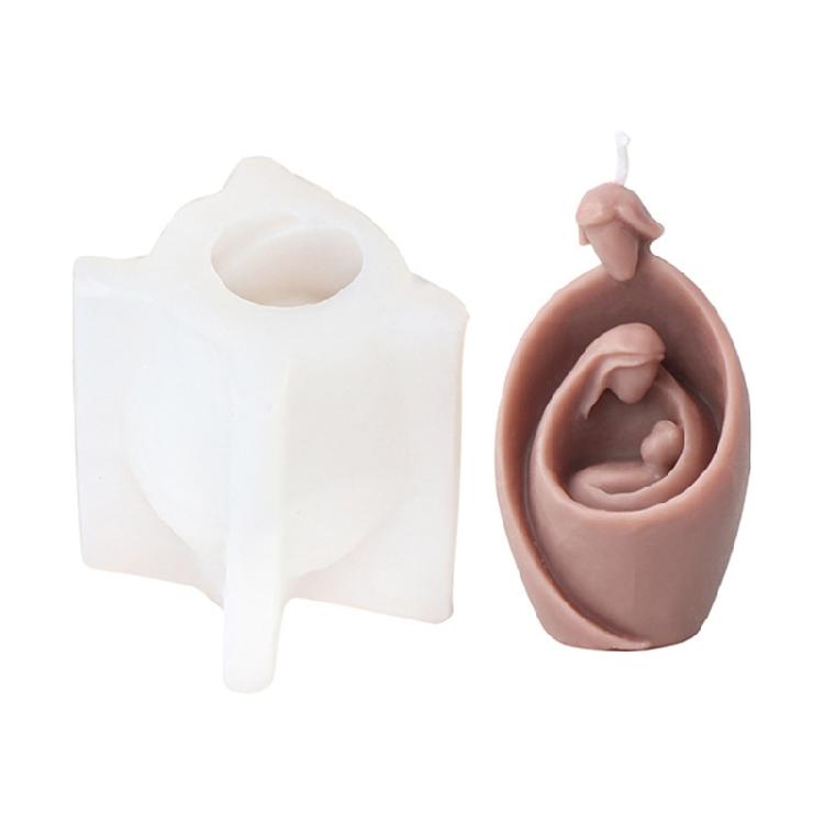 Birth of Jesuss Candle Silicone Mould DIY Nativity Scene Candle Resin Mold Decor