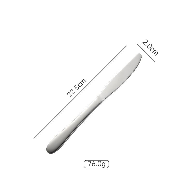 1012 series stainless steel round spoon tip spoon multi-specification western tableware knife fork spoon 410 gift dessert spoon