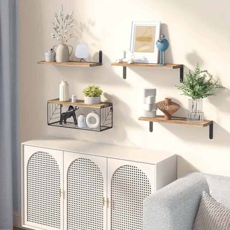 Floating Shelves Bathroom Organization Storage Racks Hanging Storage Shelf Rustic Rome Wall Decor For Bedroom Kitchen Livingroom