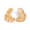 IngeSight.Z Moda Exquisito Metal Arruga Irregular Pendientes de Tachuela Mujeres Punk Geométrico Color Dorado Joyería de Oreja Accesorios Regalo