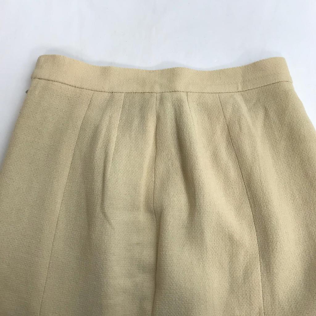 Chloe Knee-Length Tight Skirt Ivory 40 Women's M(USED)