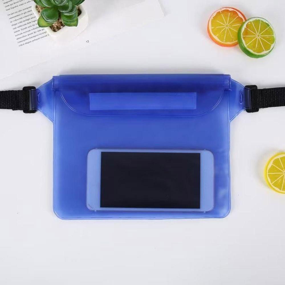 Transparent Waterproof Phone Bag Folding Swimming Storage Bag Waist Waterproof Bag  Outdoor Sports