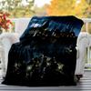 1pc Harry Potter Castle Night Boat Outdoor Flannel Throw Blanket All Season Soft Warmth,Home Decor 1031195