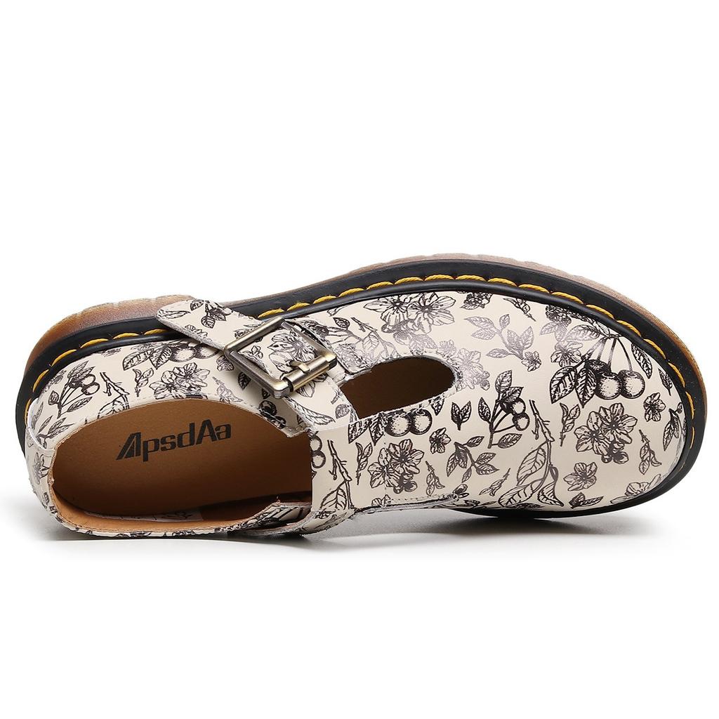 T-strap Mary Jane shoes leather low-top Martin shoes women's British style fashion student casual sole