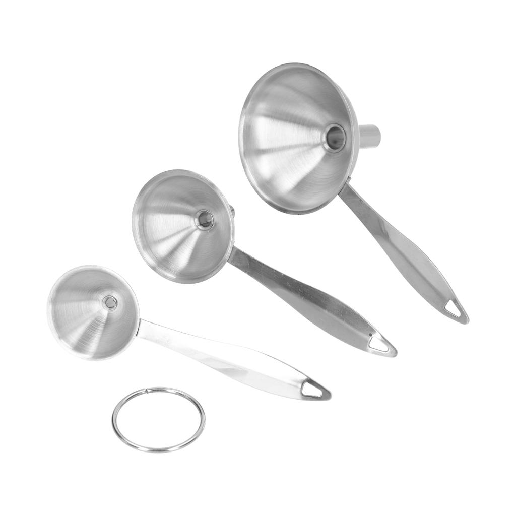 3PCS Stainless Steel Funnel Mini Funnel Oil Vinegar Wine Spice Sauce Leakage Household Oil Leakage