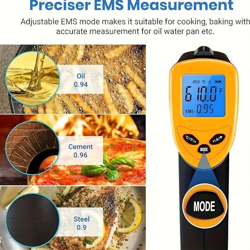 Portable Infrared Thermometer Digital Thermometer  Use with High Accuracy Digital Temperature Gun for Industrial Kitchen Cooking
