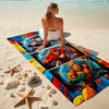 1Pc Superheroes Action Beach Towel, Quick Dry, Multi-Use for Beach Pool Gym Yoga Home Travel, Christmas, Halloween, Xmas Gift M929485