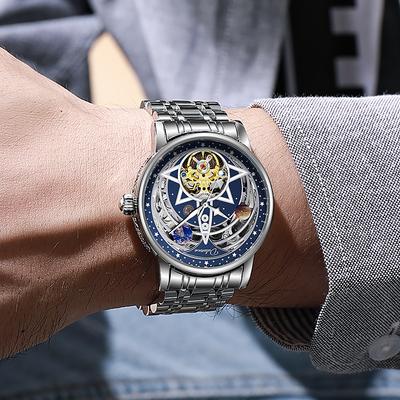 Top Brand Luxury Fashion Business Men Watches Automatic Movement Mechanical Watches Waterproof Luminous Tourbillon Wristwatch