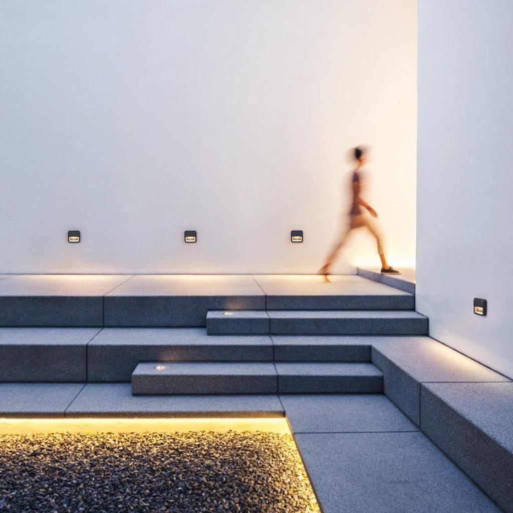 WAYEE Bracket Staircase Wall Entryway Porch Gate Post Entryway Lighting for Indoor and Outdoor Waterproof and Outdoor Wall LED 3W Warm Nordic IP54