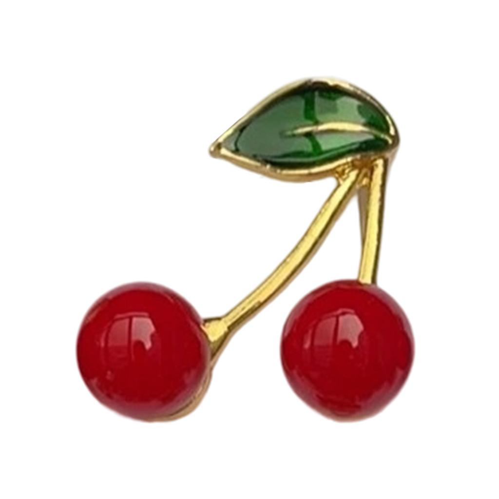 Bright Cherry Fruit Brooch For Women Fashion Accessory Strong Alloy Great For Casual Outings And Special Event