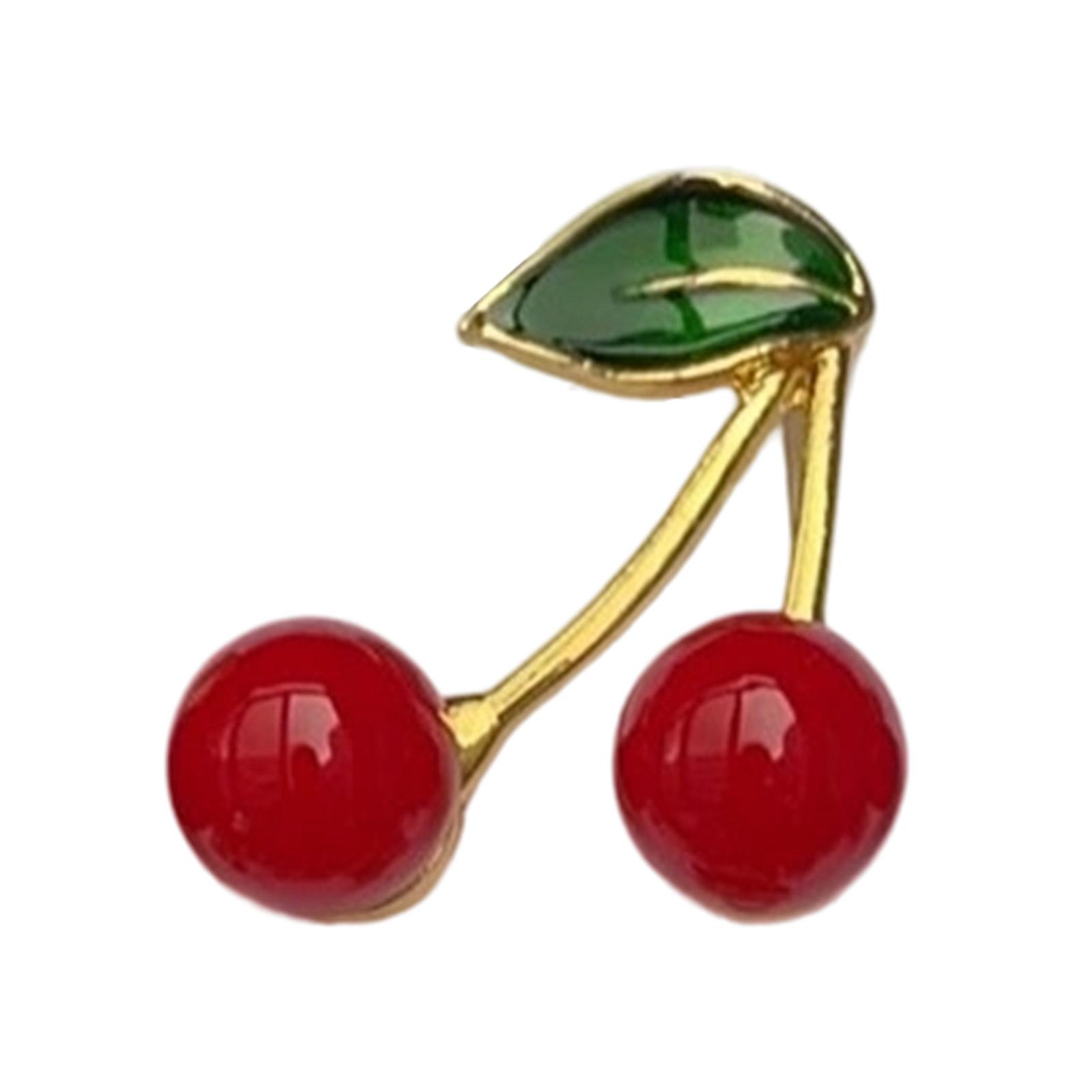 

Bright Cherry Fruit Brooch For Women Fashion Accessory Strong Alloy Great For Casual Outings And Special Event 9