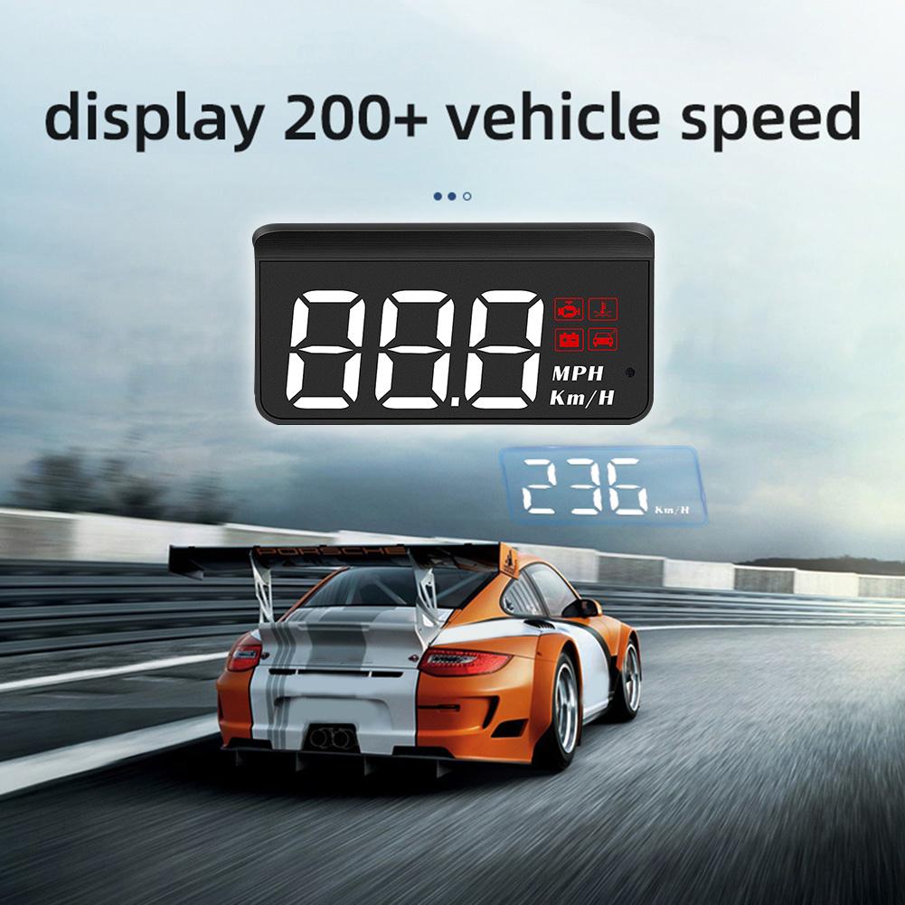 

Car Head-up Display Integrated Shading Design Windshield Car Speed Projector Digital Speedometer Temperature Display United States
