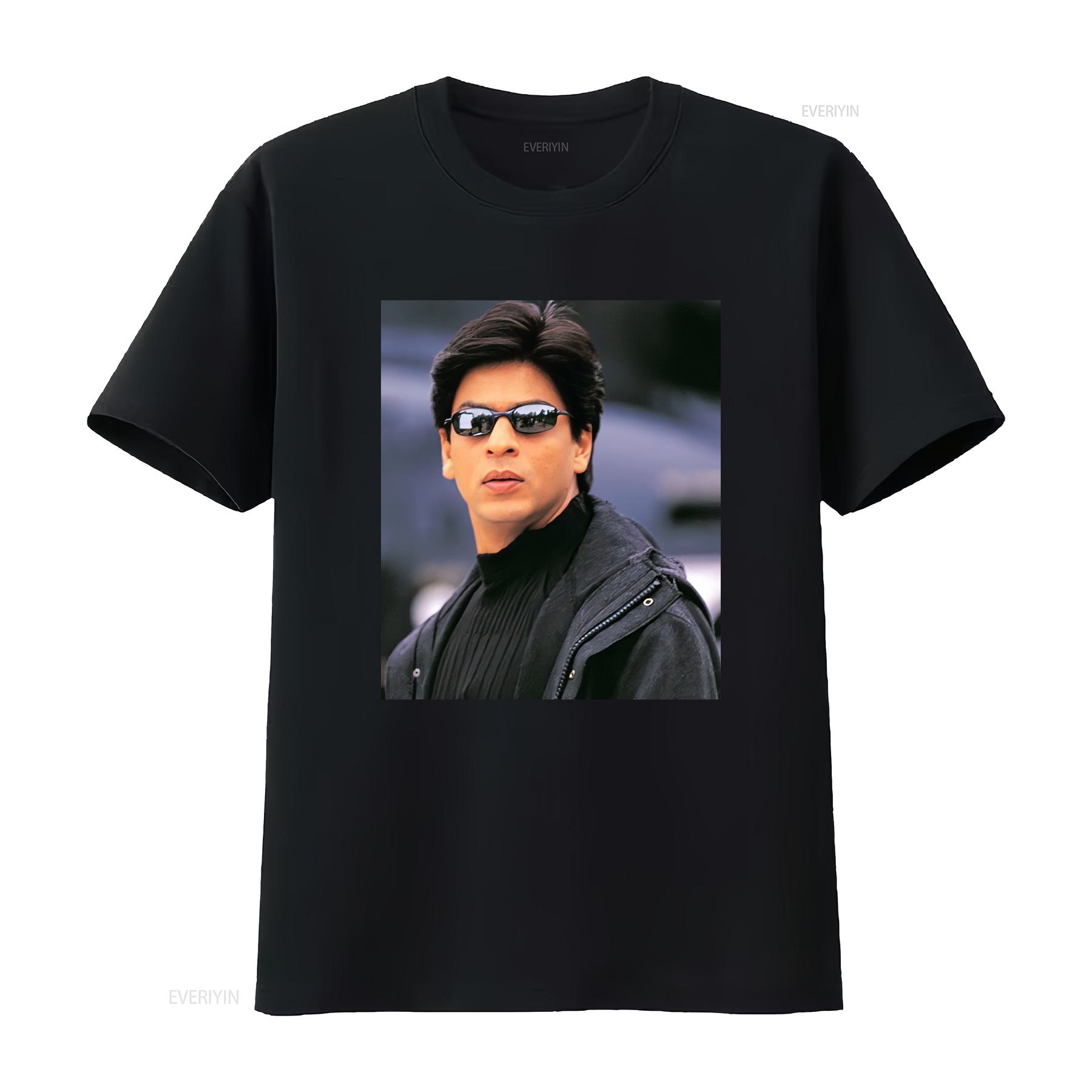 

Shah Rukh Khan photo t shirt SRK Bolywood movies fans Ra vintage Washed Breathable streetwear graphic Top For Everyday Wear 4XL
