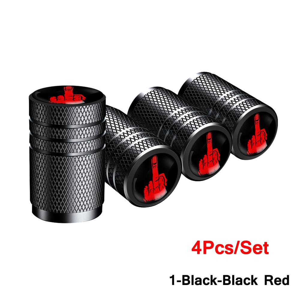 AUTCOAT 4Pcs/Set Car Tire Valve Caps Skull Wheel Valve Cap Auto Tyre Air Valve Stem Caps Dust Cover for Car Vehicles Styling