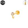 Elegant F136 Titanium Alloy Lip Stud Earring - Simple, Exquisite European & American Design