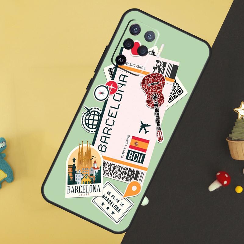 Travel Boarding Pass Tokyo Case For Oppo A58 A78 A98 A18 A38 A74 A94 A54 A15 A17 A57 A6 A5 Pro A16 A76 A96 A40 A60 A80