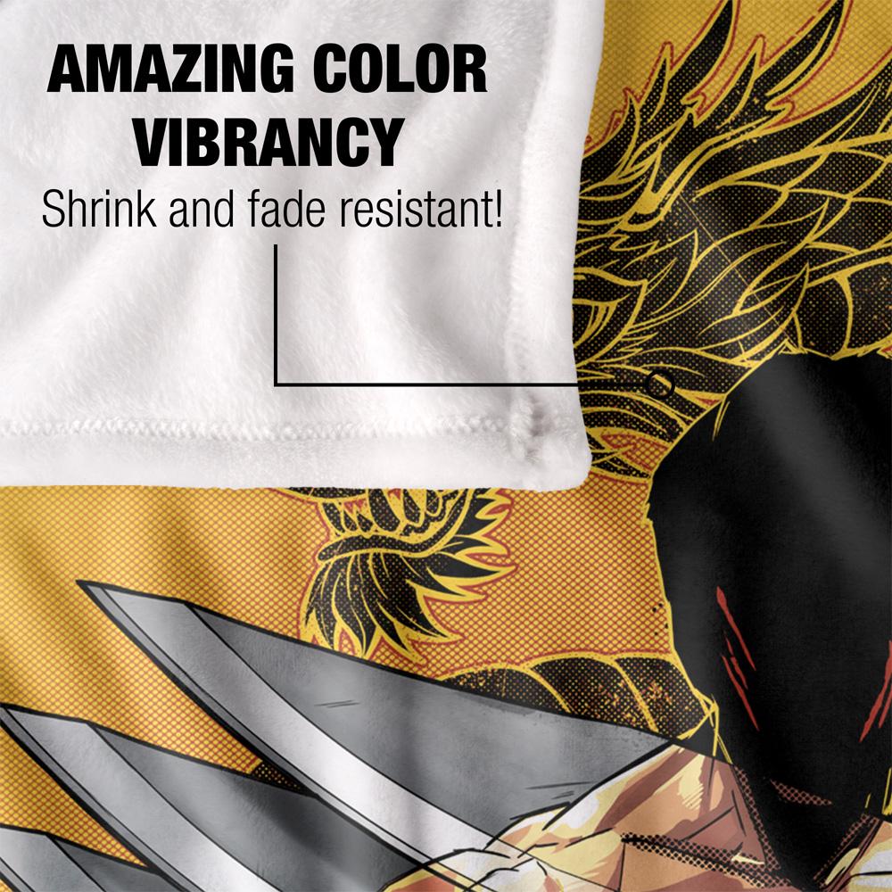 Enter The Dragon Silky Dragon Claw Bruce Lee Soft Touch Blanket