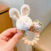 Sweet Girl High Elasticity Plush Rabbit & Bear Hair Ties - No Damage, Cute Ponytail Hair Ropes for Children