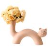 ins cream wind art ceramic vase cute cat vase flower arrangement simulation flower device living room desktop ornament
