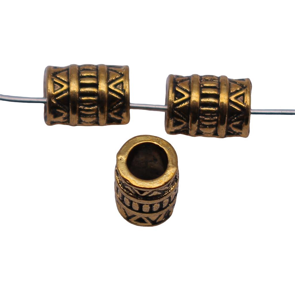 Tribal Pattern Tube Beads Charms Braided Spacer Beading For Jewelry Materials