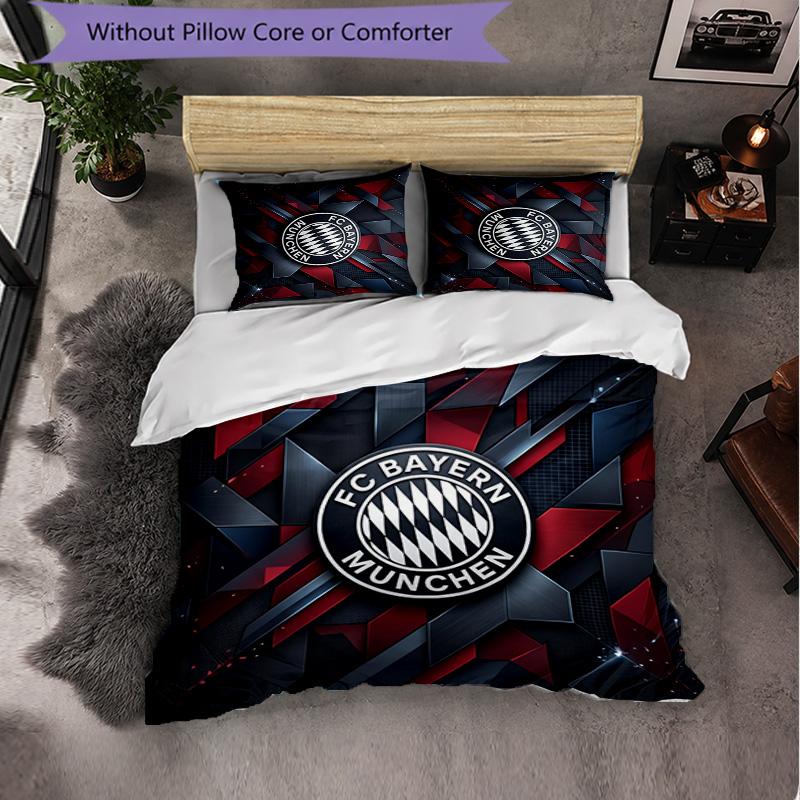 Set Biancheria da Letto Bayern Monaco Modello 3 Pezzi Morbida Copripiumino in Microfibra con Federe per Camera da Letto