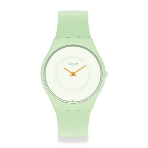 Swatch CARICIA VERDE SKIN Classic Watch, Green, SS09G101