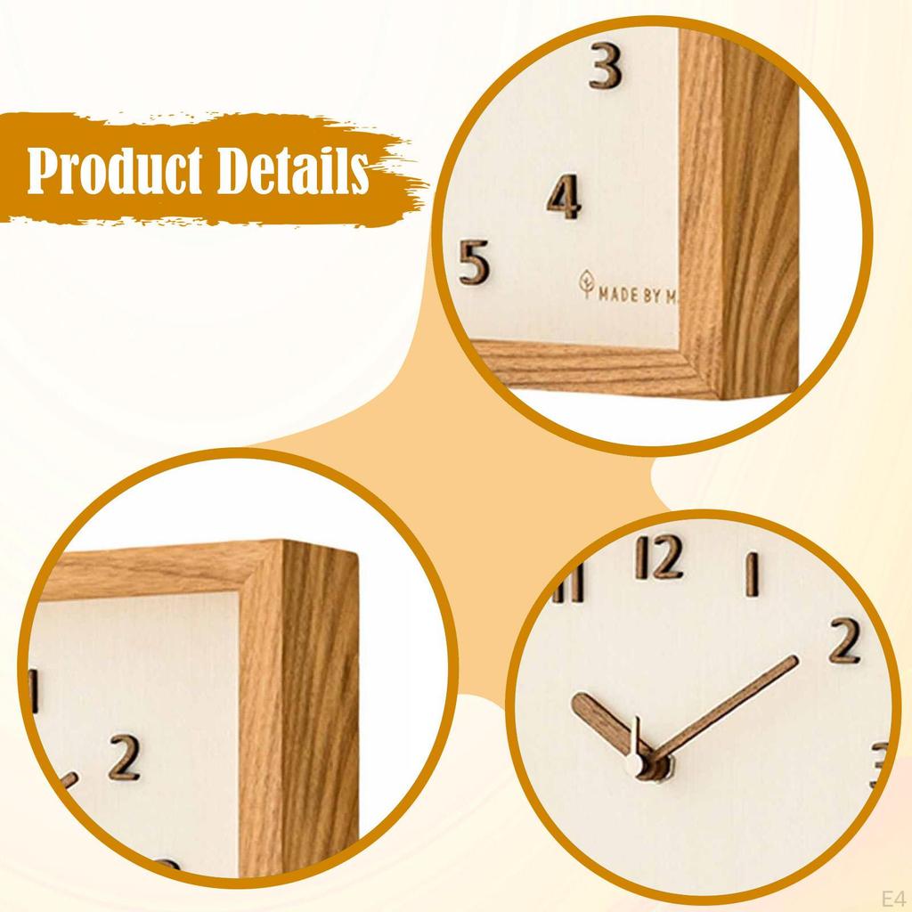 Wall Clock Desk Decorative Modern Fashion Silent Home Decoration for Bedroom Kitchen Indoor