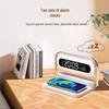 M11 Wireless Charging Alarm Clock Bluetooth Speaker with Night Light CN Plug (adapter Included)